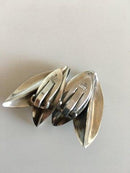 Anton Michelsen Leaf Shaped Sterling Silver Earclips