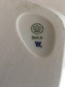 Bing & Grondahl Blue Painted Blue Fluted Oblong Coffee Tray No 364.6 with Lace Border