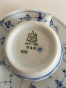 Bing & Grøndahl Blåmalet Musselmalet Kaffekop og underkop No 102