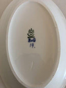 Bing & Grøndahl Jubilæumsstel / Blå Nellike Oval Skål