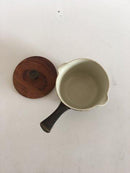 Bing & Grøndahl Kronjyden Brun Azur Saucekande med Trælåg