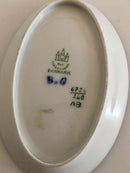 Bing & Grøndahl Lille Oval Skål med Blomstermotiv No. 6726/260