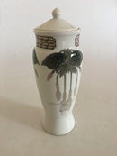 Bing & Grøndahl Unique vase with lid and gold dekoration by EJ from Christmas 1908