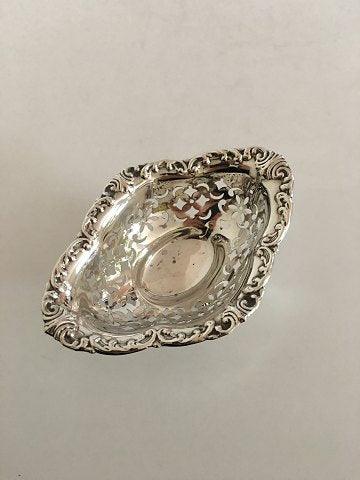 Birks pierced silver bowl on feet
