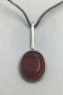 Dansk Sterling Sølv Halsring med Skarabæ vedhæng