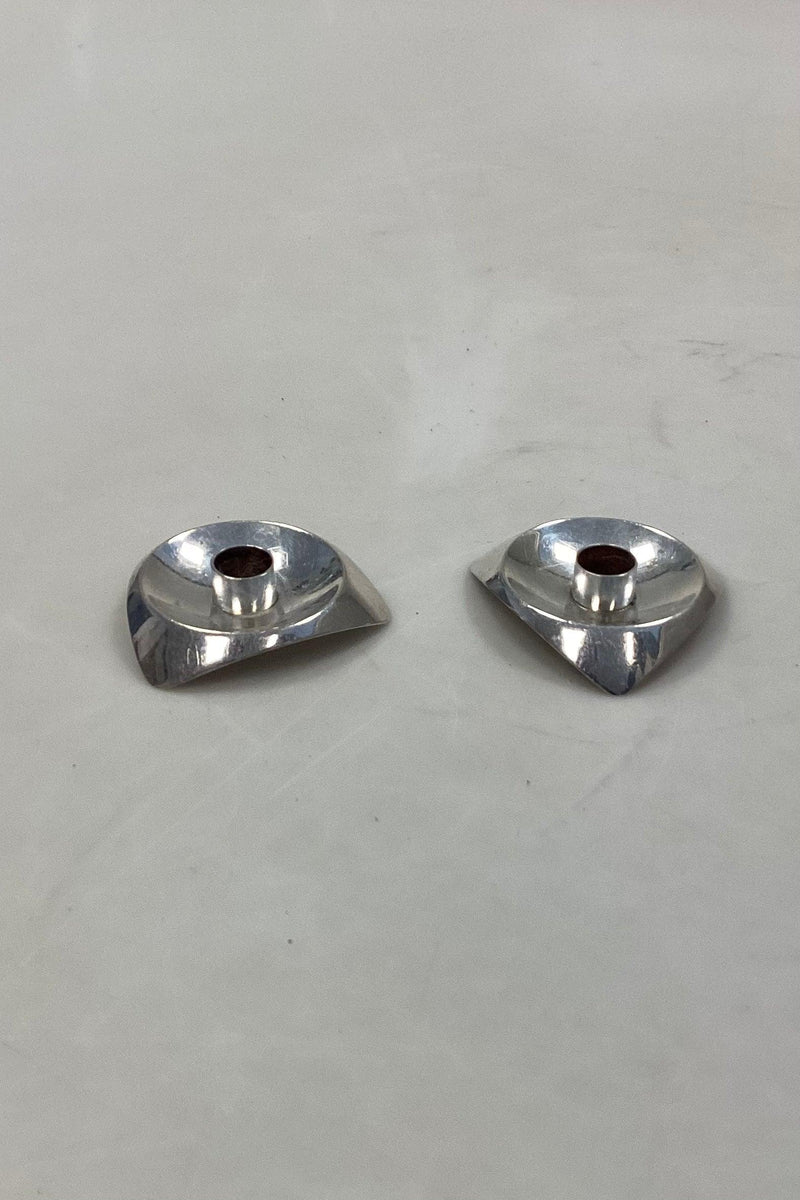 Par Bent Knudsen Sterling Sølv Lysestager No. 1050