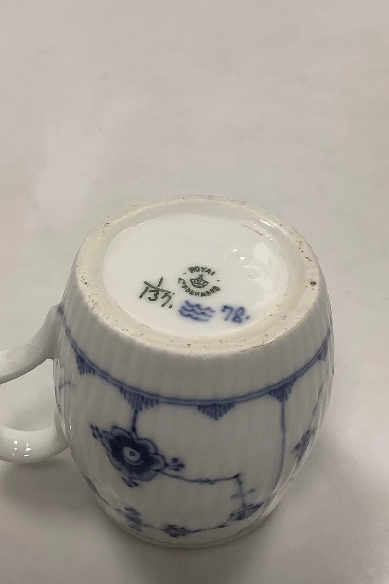 Royal Copenhagen Musselmalet Riflet Sennepskrukke uden låg No. 137