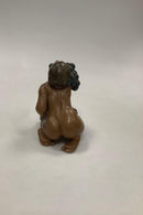 Bing & Grøndahl Figur af Kai Nielsen "Kvinde med druer og Faune" No 4022 fra Druehøstserien