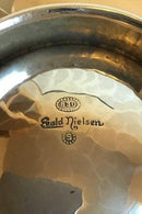 Evald Nielsen Sølv 830 Lille skål med bred ornamenteret kant