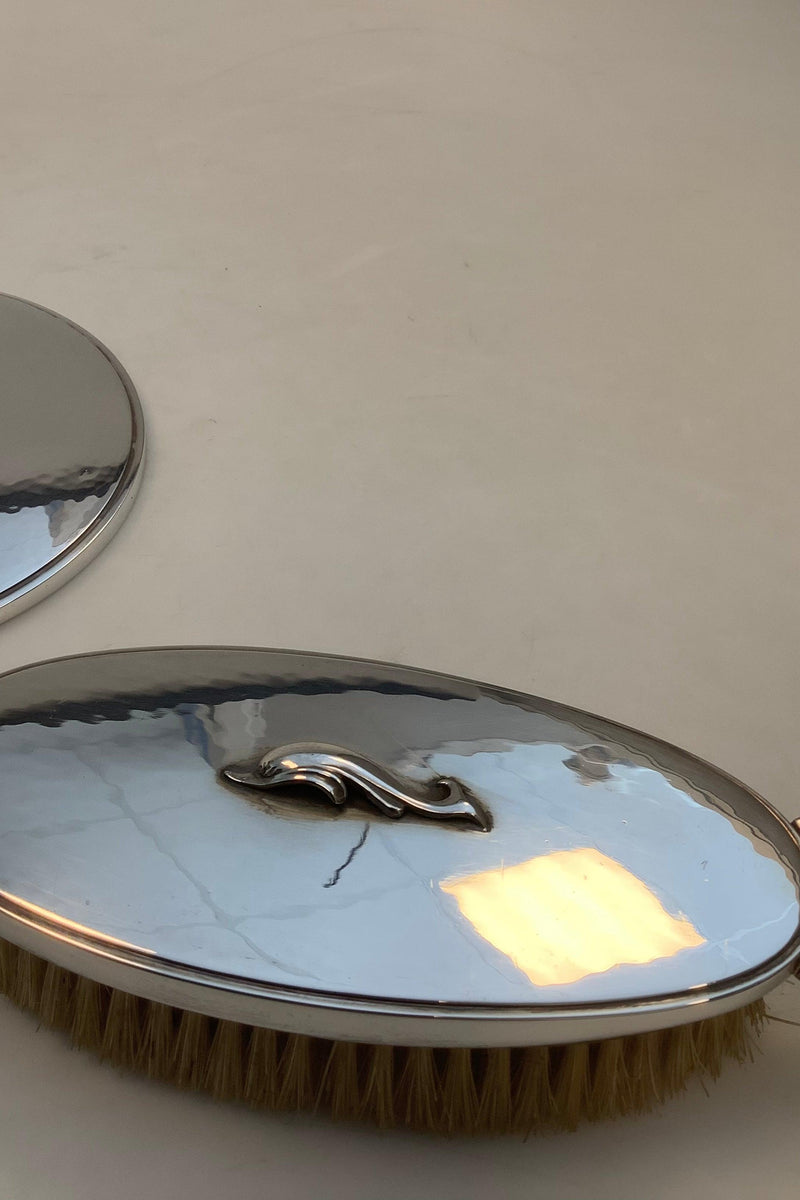 Georg Jensen Sterling Sølv Spejl og Børste No 150F Harald Nielsen