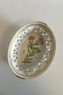 Flora Danica durchbrochene ovale Obstschale mit Henkel Nr. 20/3536