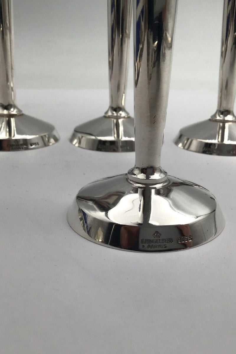 Franz Hingelberg Sterling Sølv Snapseglas Sæt (4)