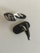 Georg Jensen Manschettenknöpfe aus Eisen und Sterlingsilber Nr. 5007