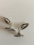 Georg Jensen Konge Mærke Manchetknapper i Sterling Sølv med Emalje.