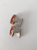 Georg Jensen Naja salto Manschettenknöpfe aus Sterlingsilber und Emaille