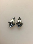 Georg Jensen Sterling Silver and Moonstone Earring No 32B