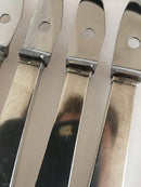 Georg Jensen Pyramidenset mit 11 Austernmessern aus Sterlingsilber und Edelstahl. Mit frühen GJ-Stempeln