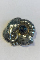 Georg Jensen Sterling Silver Brooch No 71 ヘマタイトをあしらったブローチ