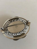 Georg Jensen ヘマタイト・ストーンをあしらったスターリングシルバー・ブローチ No 91