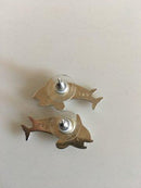 Georg Jensen Sterling Silver Dolphin Stud Earrings No 129