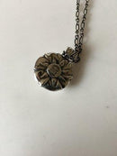 Georg Jensen Sterling Silber Halskette mit hellgrünem Stein.