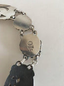 Georg Jensen Sterling Silver Necklace No 26 with Birds and Silver Stones