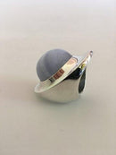Georg Jensen Sterling Silver Henning Koppel Ring No.242 ライトブルー/バイオレット・ストーン付き