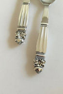 Georg Jensen Sterling Sølv / Stål 'Konge' Salatsæt No. 133