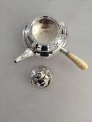 Georg Jensen Sterling Silver Blossom Small Tea Pot No 2A with Handle of Ivory