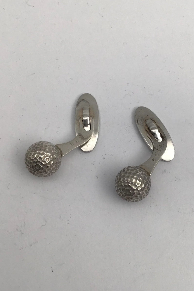 Georg Jensen Sterling Sølv Manchetknapper No. 132 (Golf-bold)