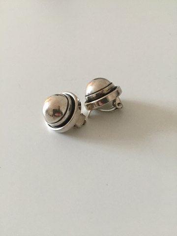 Georg Jensen Sterling Silver Earclips Modern