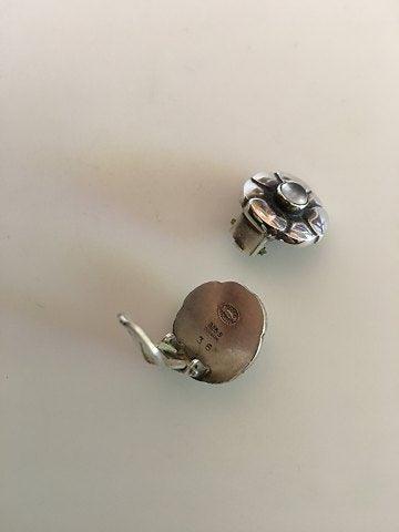 Georg Jensen Sterlingsilber-Ohrringe (Clip) Nr. 36 mit Mondstein.