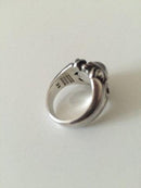 ジョージ・ジェンセン スターリングシルバー・リング（シルバーストーン付き）No38 1945-1951年製