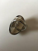 Georg Jensen Sterling Silber Ring Nr. 46E mit großem grünem Achat