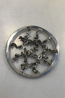 Glasskål med Sterling Sølv Rist