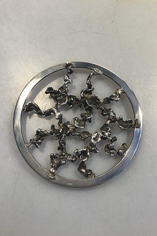 Glasskål med Sterling Sølv Rist