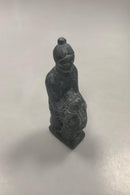 Grønlandsk Fedtstensfigur af Inuit Kvinde og barn