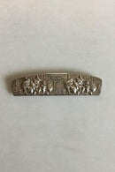 Håndkam med sølv holder med motif i relief