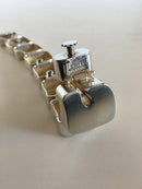 Hans Hansen Sterling Sølv "Dato" Armbånd med Tal Links.