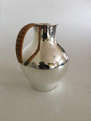 Hans Hansen Sterling Silber Krug Nr. 308 mit Bast umwickelten Henkel.