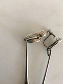 ハンセン スターリングシルバー イヤリング No 443 グリーンストーン付き