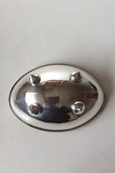Hans Hansen Sterling Sølv Oval Skål No 396