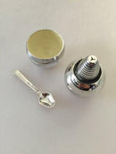 Hans Hansen Sterling Silber Salzschale mit Löffel und Pfefferstreuer