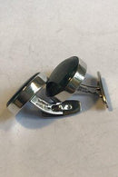 Jane Wiberg Sterling Silver and  Moss Agat  Cufflinks No 203