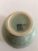 Royal Copenhagen Cracle Glaze vase in Green and gold with grapes