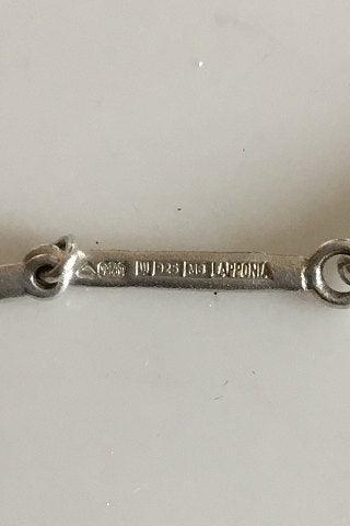 Lapponia Finland Sterling Sølv Halskæde med vedhæng af Kunster MB