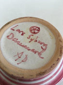 Lars Syberg Keramik Krukke med Rosa Blomstret Mønster