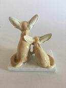 Meissen Art Nouveau Figur af To Ørkenræve