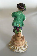 Meissen Figur Dreng med Fløjte på Vintønde