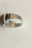 Niels Erik From Sterling Sølv Ring med Rosa Agat